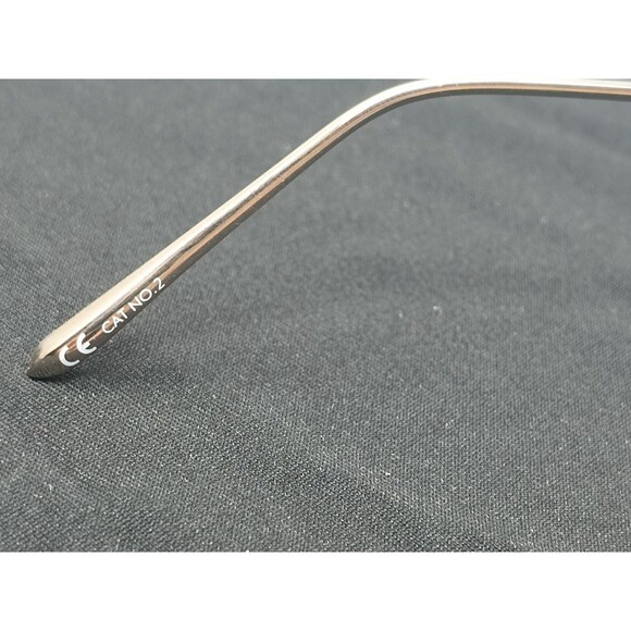 Linda Farrow 856 C7 Oversized Cat Eye Sunglasses Silver And Blue Titanium Frame - Picture 7 of 9